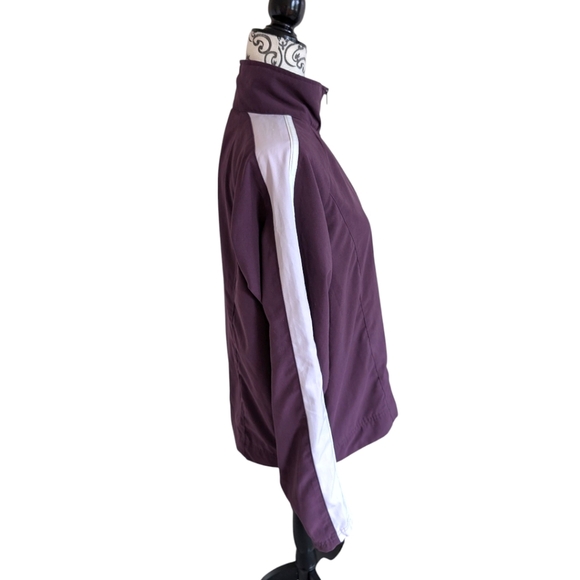 Nike Track Jacket Vintage Full Zip Long Sleeve Athletic Purple Stripe Women's M - Picture 5 of 15